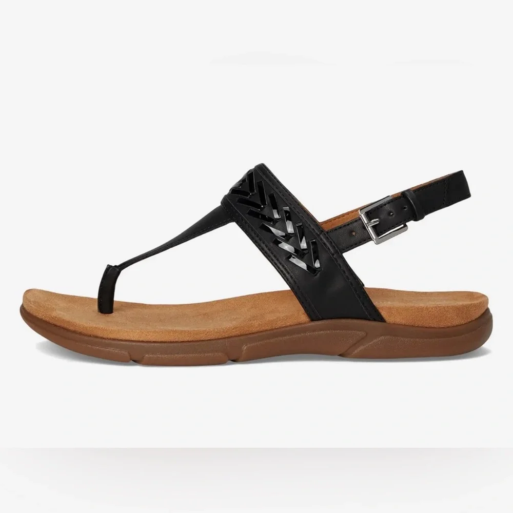 Easy Spirit Monte black patent sandals women’s 7 NEW